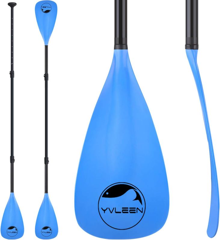 Photo 1 of YVLEEN SUP Paddle Board Paddle?Stand up Paddleboard Paddles Adjustable Aluminum 4-Piece Floating Kayak Paddle?Convertible Paddle