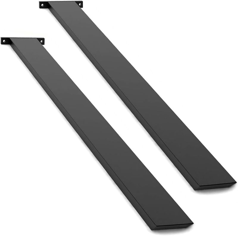 Photo 1 of Hidden Island Countertop Support Bracket 2 Pack Black 36 Inch Heavy Duty Granite Countertop Bracket Iron Island Support Brackets for Granite Quartz Wood