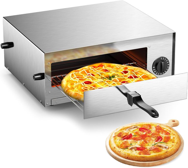 Photo 1 of Goplus Electric Pizza Oven Stainless Steel Pizza Baker for Kitchen Commercial Use, Snack Oven