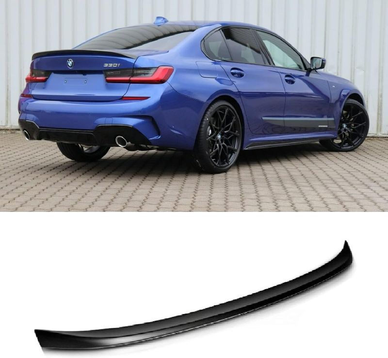 Photo 1 of 2019-2025 Glossy Black Trunk Spoiler Wing Compatible with BMW 3 Series G20 2020 2021 2022 2023 2024 330 330i 330e M340i