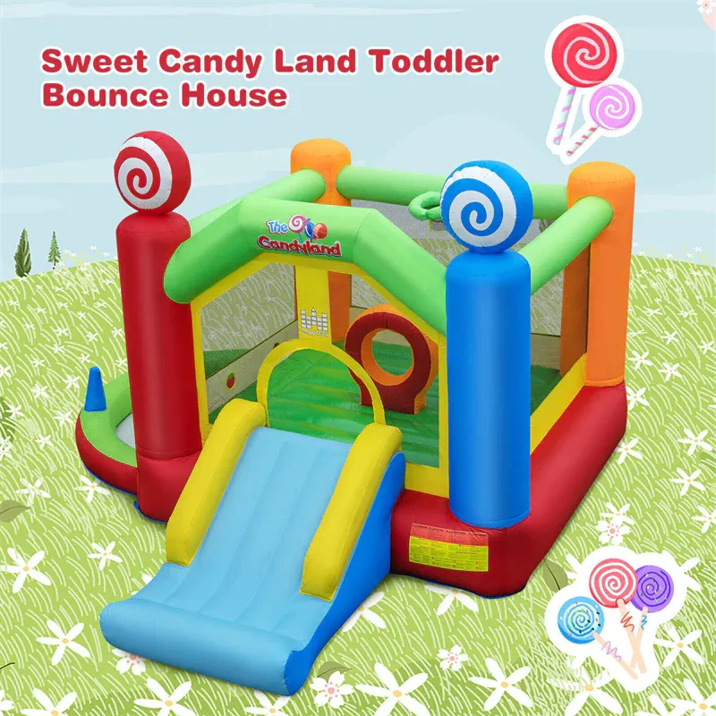 Photo 1 of Candy Land Theme Inflatable Bounce House with Slide & Blower