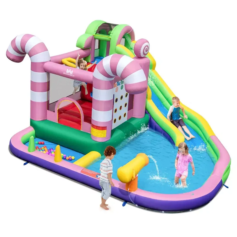 Photo 1 of 9-in-1 Inflatable Sweet Candy Water Slide Park