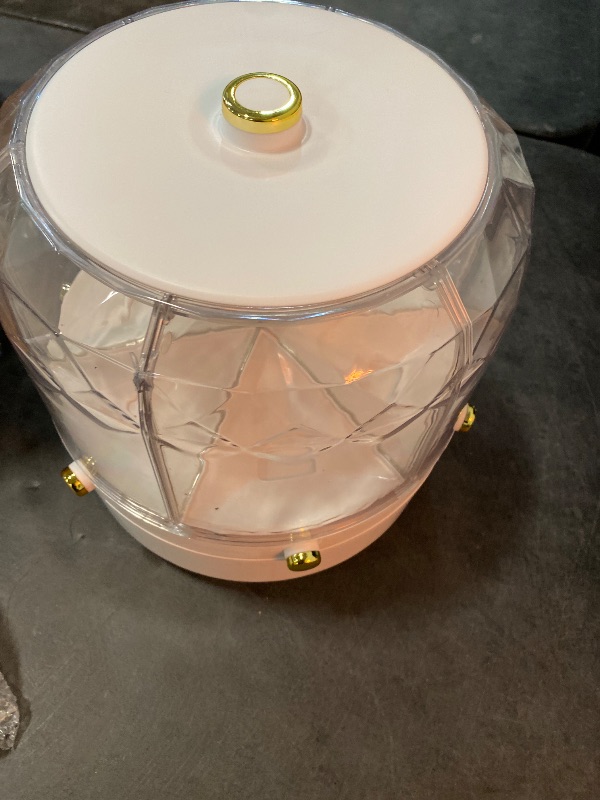 Photo 1 of Grain Storage Dispenser,Countertop 6 Compartment 360°Rotating Dry Food Dispenser,Cereal Storage Dispenser Rice Storage Container Kitchen Airtight Food Storage for Flour Sugar Nuts Beans (White)