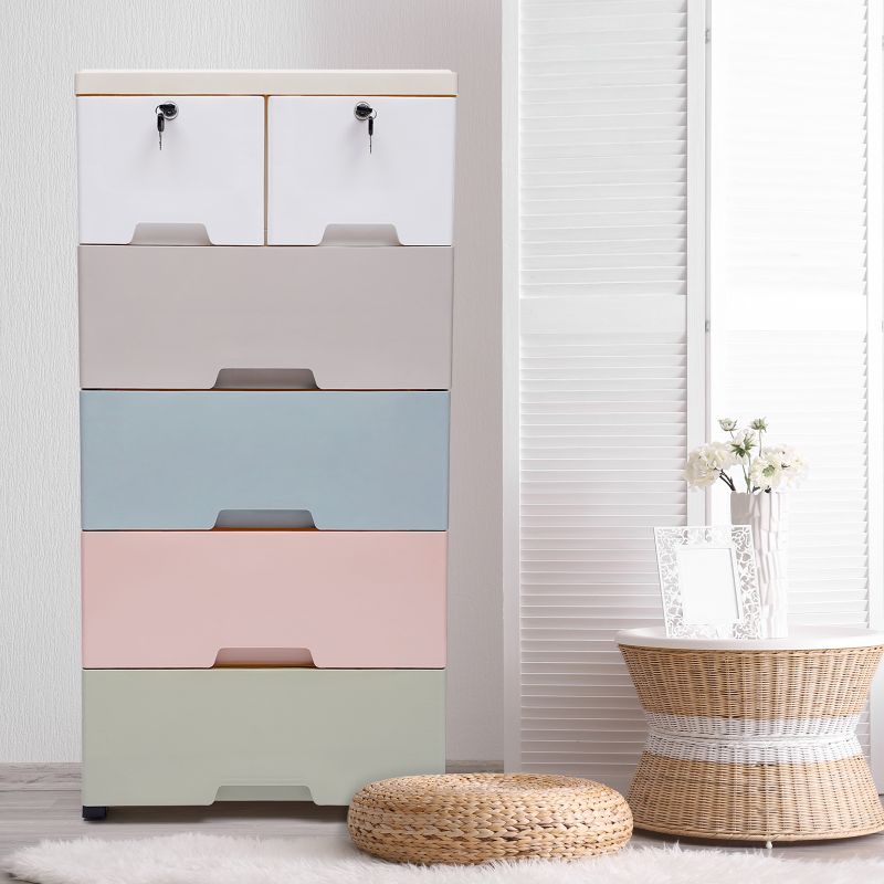 Photo 1 of TOOL1SHOoo Plastic Drawers Dresser,Storage Cabinet with 6 Drawers,Closet Drawers Tall Dresser Organizer for Clothes,Playroom,Bedroom Furniture