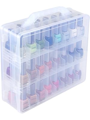 Photo 1 of Kissbuty Universal Nail Polish Holder Organizer for 48 Bottles Adjustable Dividers Space Saver