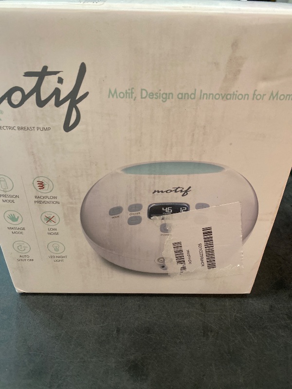 Photo 3 of Motif Medical Luna Double Electric Breast Pump - Easy to Use, Quiet Motor, Built-in LED Night Light - Outlet Required