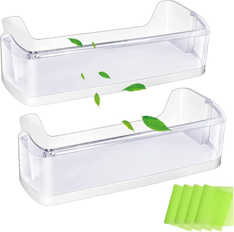 Photo 1 of 2 PACK] Upgraded DA97-08348A Refrigerator Door Shelf Bin Replacement for Samsung Refrigerator Parts RS265TDRS RS25H5111BC RS25H5111SR Door Shelf,DA63-05215A for Samsung Fridge Middle Door Shelves
