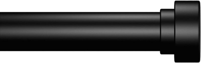 Photo 1 of Joydeco Curtain Rods for Windows 66 to 120 inches Adjustable Decorative Curtain Rod,Window Curtain Rod single rod with Aluminium Finials(32" to 120",Black)