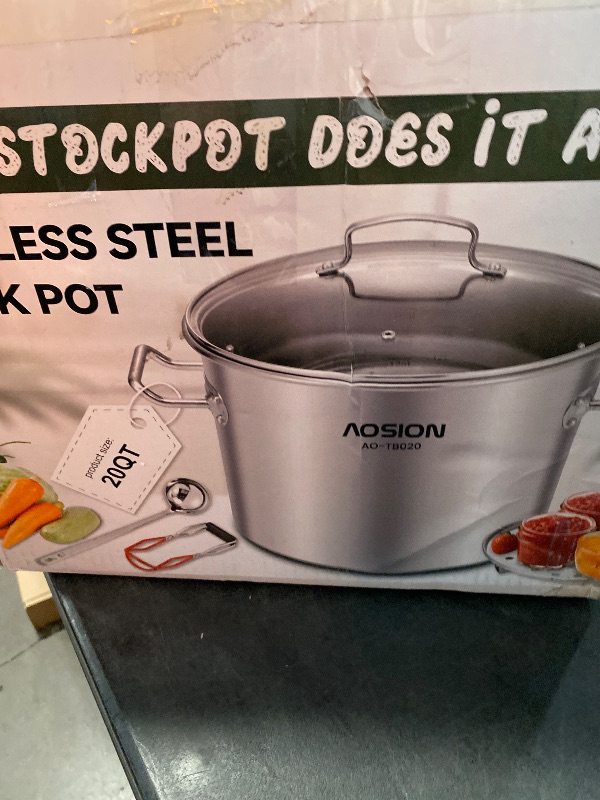 Photo 3 of AOSION 24 Quart Stainless Steel Stock Pot With Lid, 3-IN-1 Heavy Duty Tamale Steamer Pot with Visible Lid for Pasta, Soup,Large Pot for Cooking with Steam Rack,Dishwasher & Oven Safe.