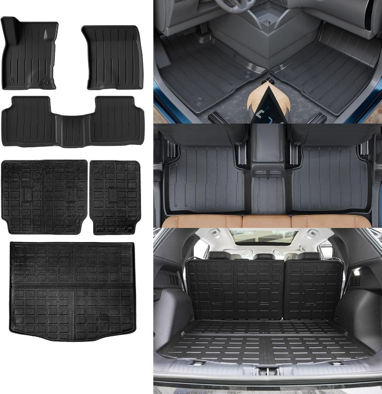 Photo 1 of Rongtaod Floor Mats Compatible with 2020-2024 2025 Ford Escape (Fit Fuel) Trunk Mat Cargo Mat Cargo Liner Back Seat Cover Protector 2023 Escape Accessories (Floor Mats+Trunk Mat+Backrest Mats)