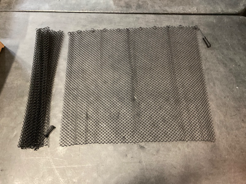 Photo 1 of Fireplace Replacement Black Hanging Mesh Curtain Screens Two (2) Panels 17" High X 24" Wide with Pulls
