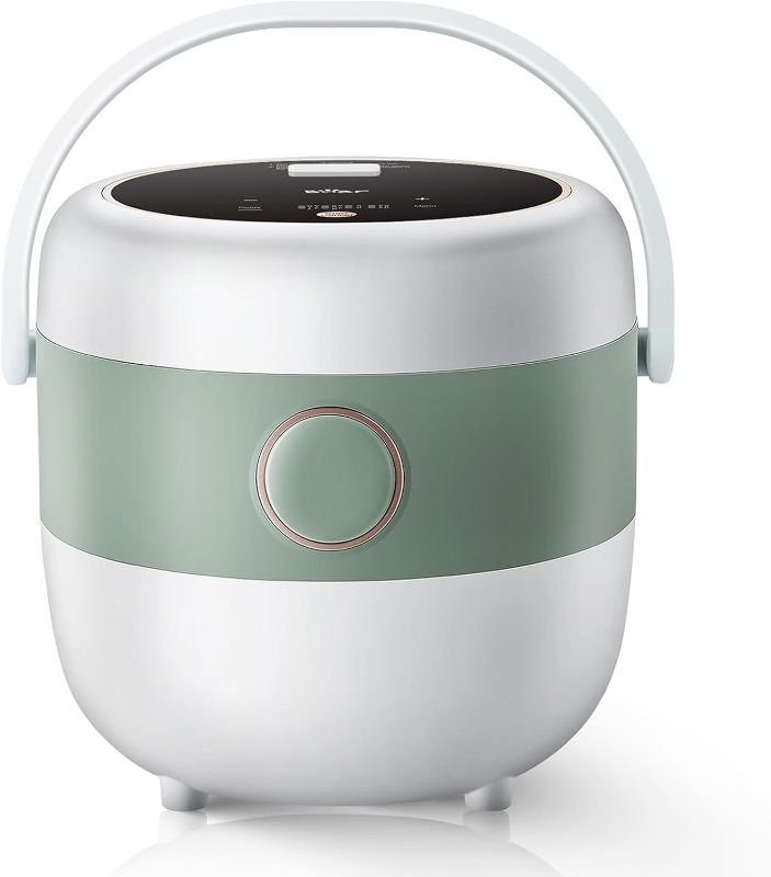 Photo 1 of Bear Rice Cooker 3 Cups (Uncooked), 3D Heating and Fuzzy Logic, Healthy Nonstick Small Rice Cooker, PFAS-Free, Touch-Screen, for White/Brown Rice Quinoa Oatmeal Soup, 1.6L White