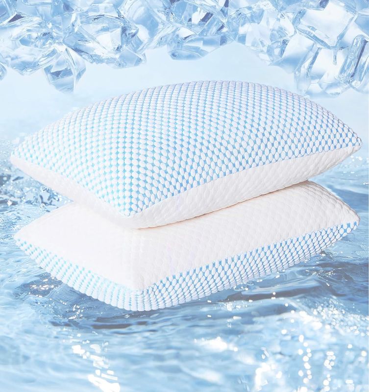 Photo 1 of Shredded Memory Foam Pillows Standard Size Set of 2,  20x26in 
