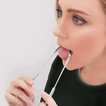 Photo 1 of 2 Pcs Tongue Scraper,Stainless Steel Tongue Cleaners,Tongue Scraper for Adults, Reduce Bad Breath and Fresh Breath(Silver)  Silver U-shaped