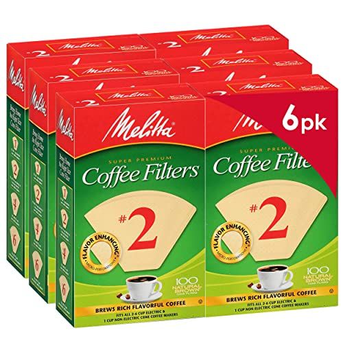 Photo 1 of Melitta #2 Cone Coffee Filters, Natural Brown, 100 Count (Pack of 6) 600 Total Filters
