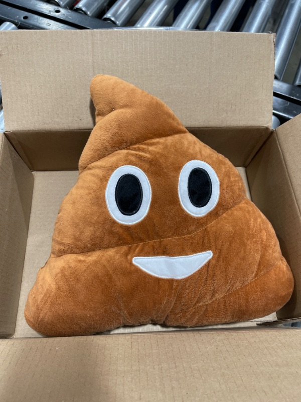 Photo 2 of YINGGG 32cm Poop Plush Pillow Round Triangle Emotion Cushion Cute Decorative Stuffed Toy Brown Gifts for Kids and Friends