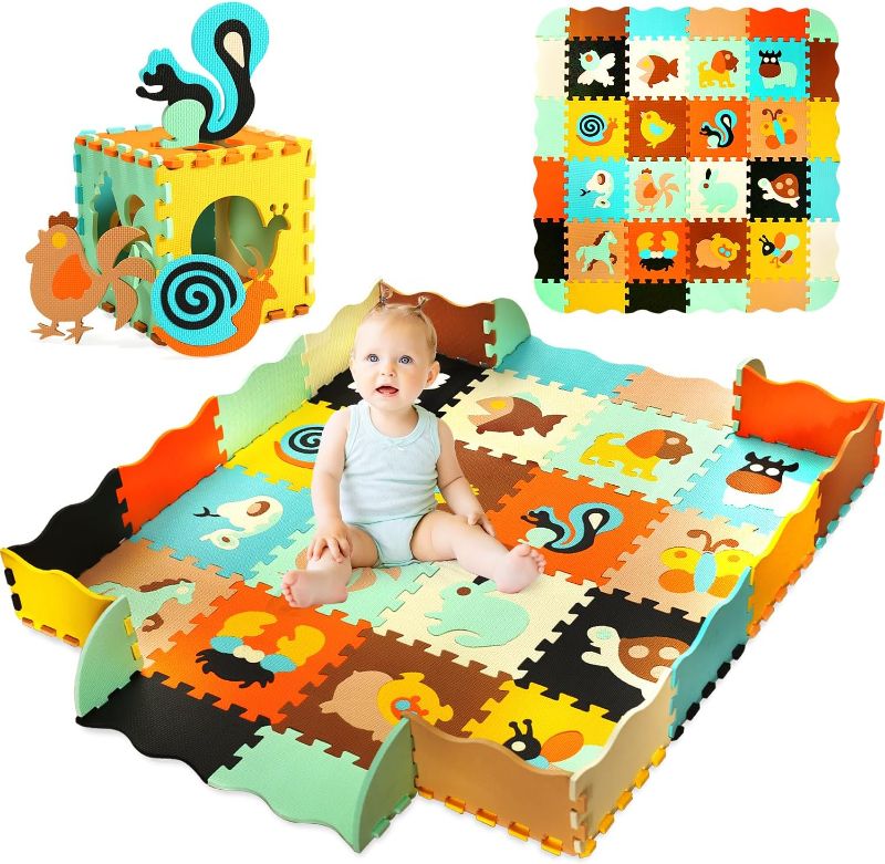 Photo 1 of 56" X 56" Baby Play Mats Floor Mat Foam Puzzle Playmat for Toddler and Kids
