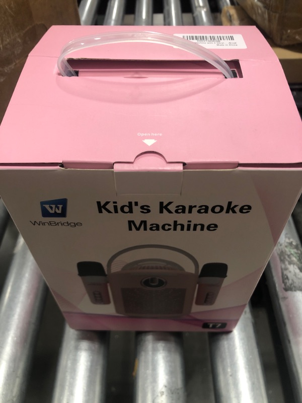 Photo 2 of Karaoke Machine with 2 Wireless Microphones, Portable Bluetooth Speaker for Adults & Kids, LED Lights, Voice Effects, Home Karaoke for Parties, Great