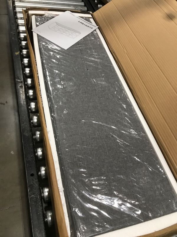 Photo 1 of VASAGLE Shoe Bench, Storage Bench, Shoe Rack Bench, Shoe Shelf, Storage Cabinet, 10 Compartments, with Cushion, for Entryway, 40.9 x 11.8 x 18.9 Inches, White and Gray ULHS10WT 10 cubbies White + Gray