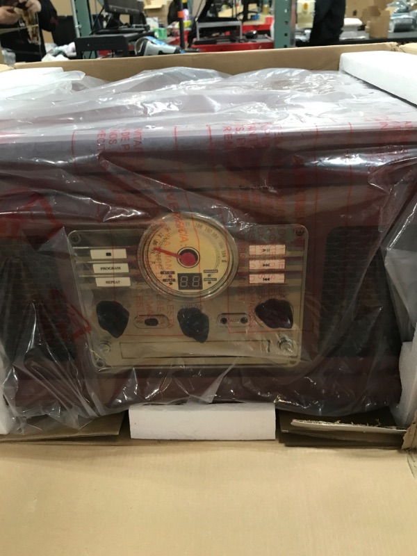 Photo 1 of Victrola Nostalgic 6-in-1 Bluetooth Record Player & Multimedia Center with Built-in Speakers - 3-Speed Turntable, CD & Cassette Player, FM Radio | Wireless Music Streaming | Mahogany Mahogany Entertainment Center