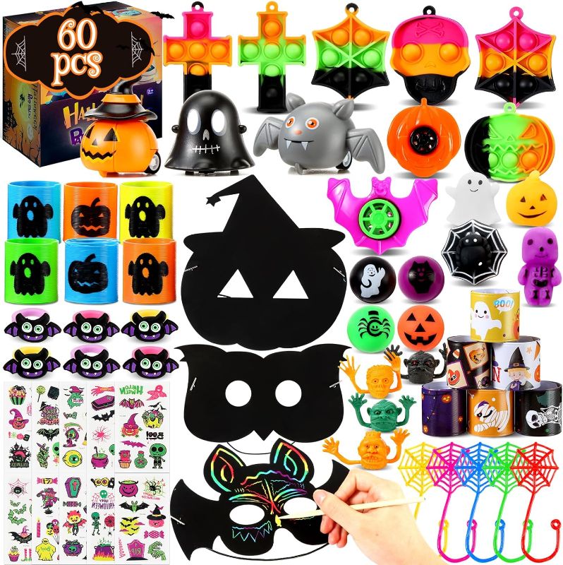 Photo 1 of Halloween Party Favors, Halloween Prizes for Classroom Party, Halloween Treats Non Candy, Bulk Prizes Toys for Party Decorations Goodie Bag stuffers,Pinata Fillers,Ideal Halloween Gifts for Boys Girls 