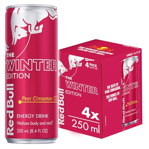 Photo 1 of Red Bull Winter Edition Pear Cinnamon Energy Drink, 8.4 Fl Oz, 4 Cans (Pack of 5) 8.4 Fl Oz (Pack of 20)
