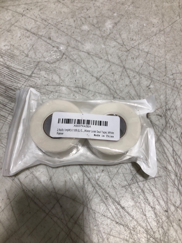 Photo 1 of 2 Rolls 1in(W) X 10ft (L) Self Fusing Silicone Tape, Rubber Tape, Pipe Hose Repair Tape,Water Leak Seal Tape, Without Adhesive,White