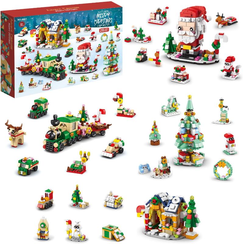 Photo 1 of Christmas Advent Calendar for Kids,Per 6 in 1 Big Christmas Building Toys,1122 PCS Building Blocks 24 Days Countdown Calendar Toys for Kids, Kids Christmas Gifts for Boys & Girls 