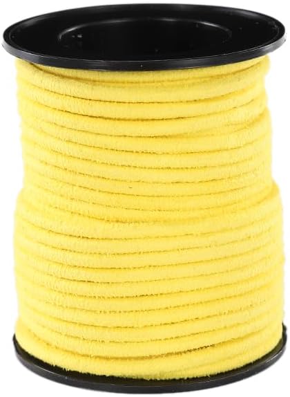 Photo 1 of 10 Yards of 3mm Man Made Suede Leather String: Perfect for DIY Jewelry Making Yellow
