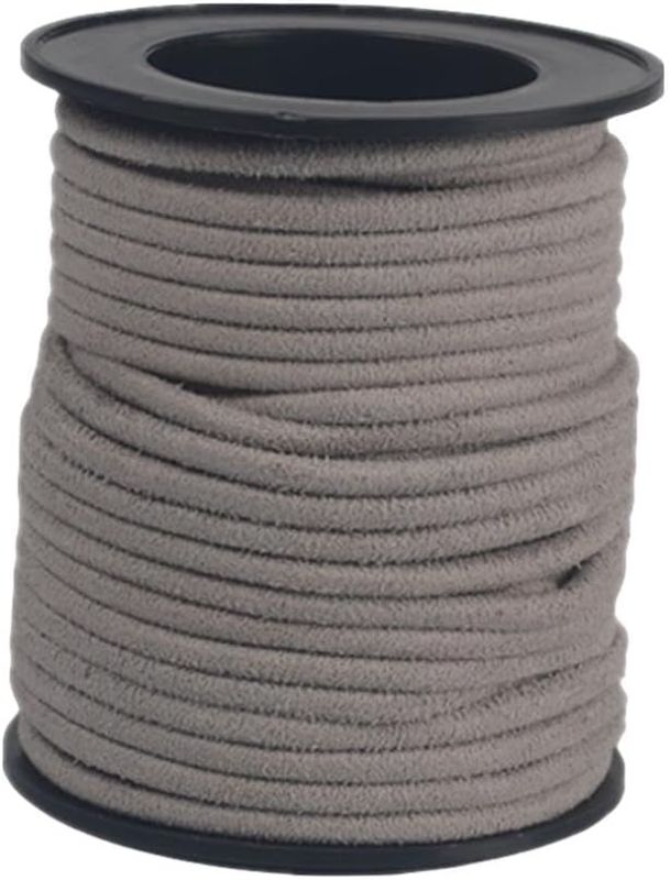 Photo 1 of 10 Yards of 3mm Man Made Suede Leather String: Perfect for DIY Jewelry Making Silver Grey
