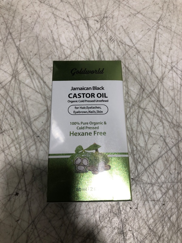 Photo 2 of GoldWorld Jamaican 100% Organic Pure Black Castor Oil Cold Pressed,for Hair Eyebrows Eyelash Growth Serum to Grow Lashes,Castor Oil for Skin Body Face,Caster Oils Unrefined in Glass Bottle Hexane Free
