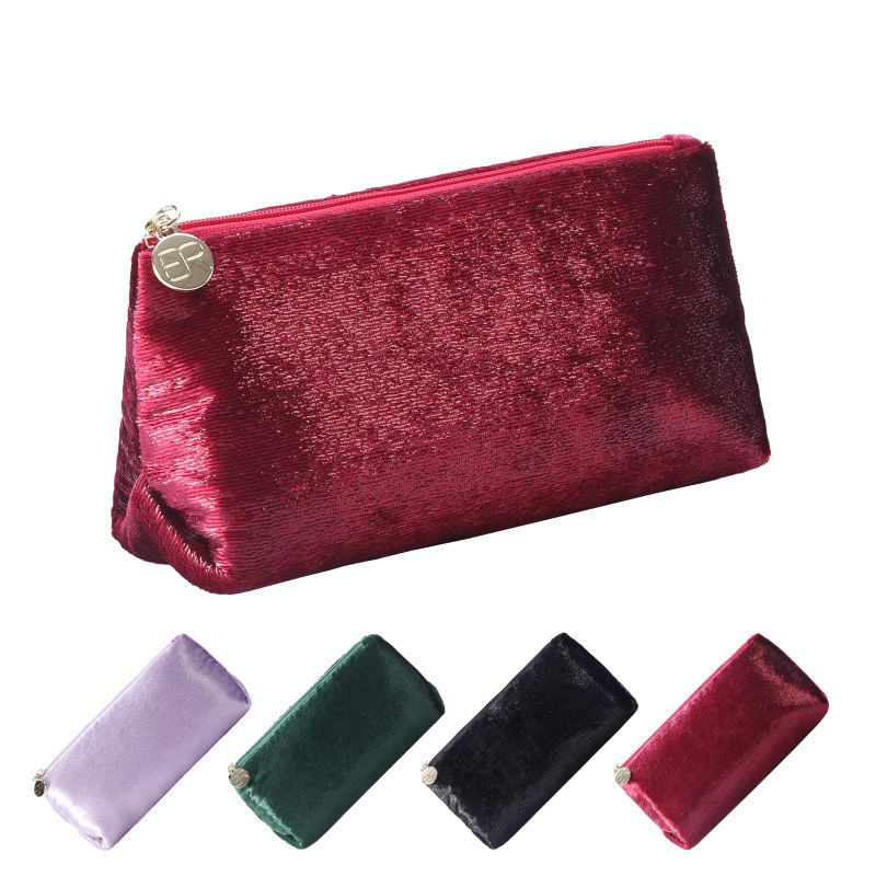 Photo 1 of Small Makeup Bag for Purse?Red Cosmetic Travel Bag for Women, Cute Makeup Pouch for Travelling