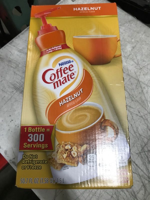Photo 2 of Nestle Coffee Mate Coffee Creamer, Hazelnut, Concentrated Liquid Pump Bottle, Non Dairy, No Refrigeration, 50.7 Ounces Hazelnut 3.17 Pound (Pack of 1)