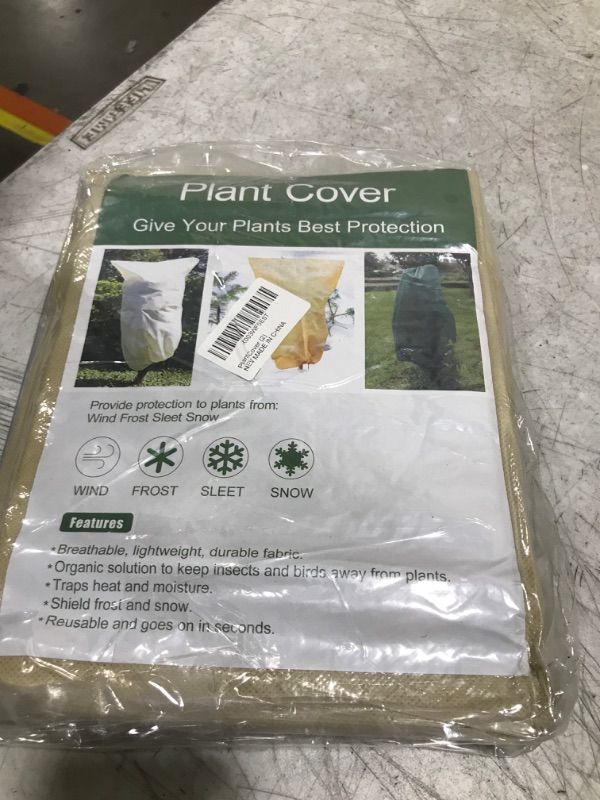 Photo 2 of TCBWFY 40X32inch Plant Covers Freeze Protection,2 Pack Plant Covers for Winter,2.82oz/yd² Thickened Frost Cloths for Outdoor Plants with Drawstring,Plant Blanket Prevent from Wind,Pest,Animal
