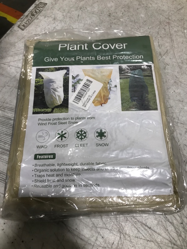 Photo 2 of TCBWFY 40X32inch Plant Covers Freeze Protection,2 Pack Plant Covers for Winter,2.82oz/yd² Thickened Frost Cloths for Outdoor Plants with Drawstring,Plant Blanket Prevent from Wind,Pest,Animal
