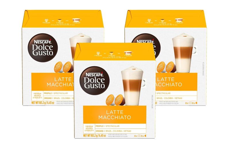 Photo 1 of Dolce Gusto Nescafe Coffee Pods, Latte Macchiato, 16 Count (Pack of 3)

