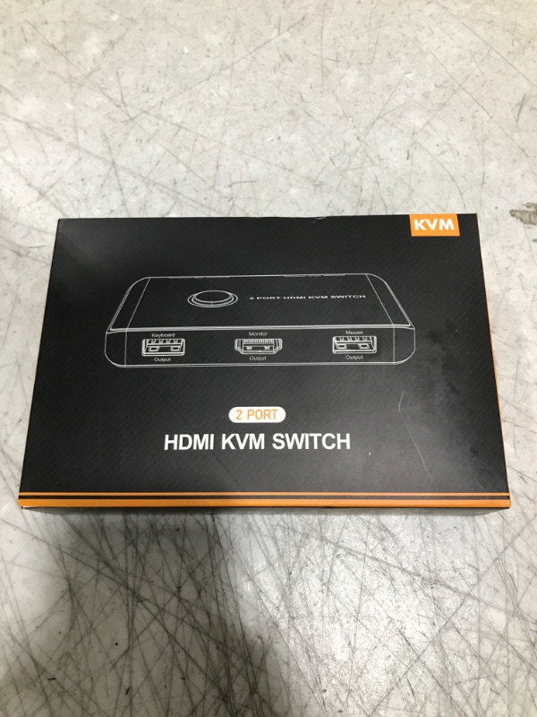 Photo 2 of KVM Switch HDMI 2 Port Box,ABLEWE USB and HDMI Switch for 2 Computers Share Keyboard Mouse Printer and one HD Monitor,Support UHD 4K@60Hz,with 2 USB Cable and 2 HDMI Cable
