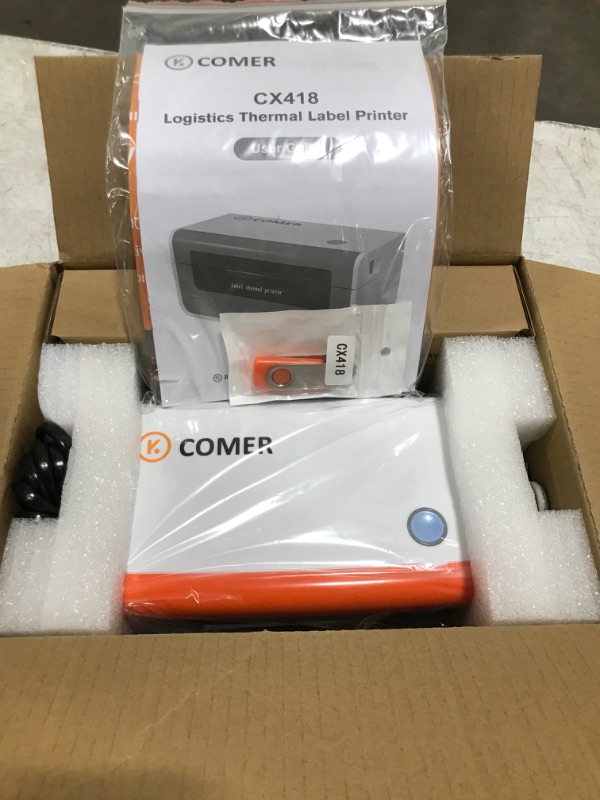 Photo 2 of K Comer Shipping Label Printer 150mm/s High-Speed 4x6 Direct Thermal Label Printing for Shipment Package 1-Click Setup on Windows/Mac,Label Maker Compatible with Amazon, Ebay, Shopify, FedEx,USPS,Etsy BASIC VERSION