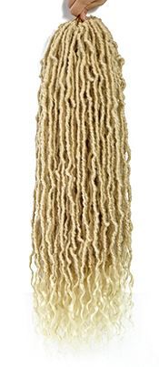 Photo 1 of XCDIFA Faux Locs Crochet Hair (26 Inch, 7 Packs) Second Generation Upgraded New Soft Locs with Curly Ends Goddess Locs Pre Looped Synthetic Boho Locs Crochet Braids Hair for Women