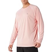 Photo 1 of NAVISKIN Men's UPF 50+ Sun Protection Long Sleeve Shirts Rash Guard Shirts Quick Dry Swim Shirts Back Print Light Pink-SURF Size M
