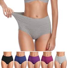 Photo 1 of ASIMOON Womens Underwear, Cotton Underwear Tummy Control Panties Soft Stretch Breathable Full Coverage Ladies Briefs SIZE XXL
