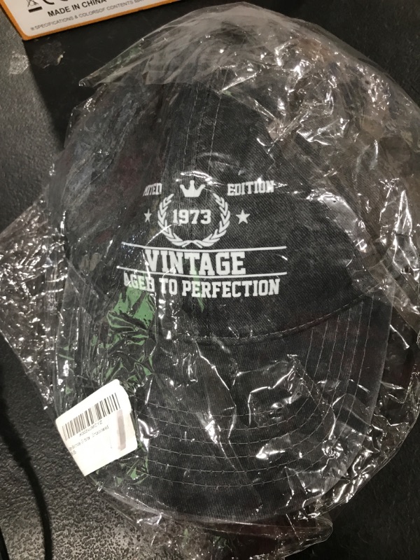 Photo 1 of 50th Birthday Gifts for Men Women 1973 Hats Vintage 50 Year Old Embroidered Baseball Cap One Size 