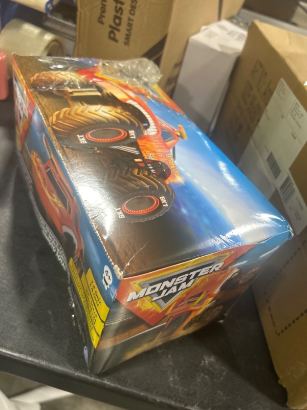 Photo 1 of Monster Jam, Official El Toro Loco Remote Control Monster Truck, 1:24 Scale, 2.4 GHz, for Ages 4 and up Orange, Black