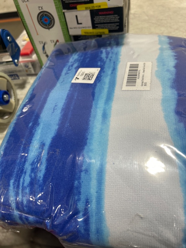 Photo 1 of 2 Packs Oversized Beach Towel Set Extra Large Big XL Pool Camping Swim Clearance Towels 36x72 Soft Blanket Cruise Essentials Accessories Must Haves Vacation Necessities Adult Gifts Stripe Boho Blue Extra Large 72*36" At 2 Pack - Boho and Stripe