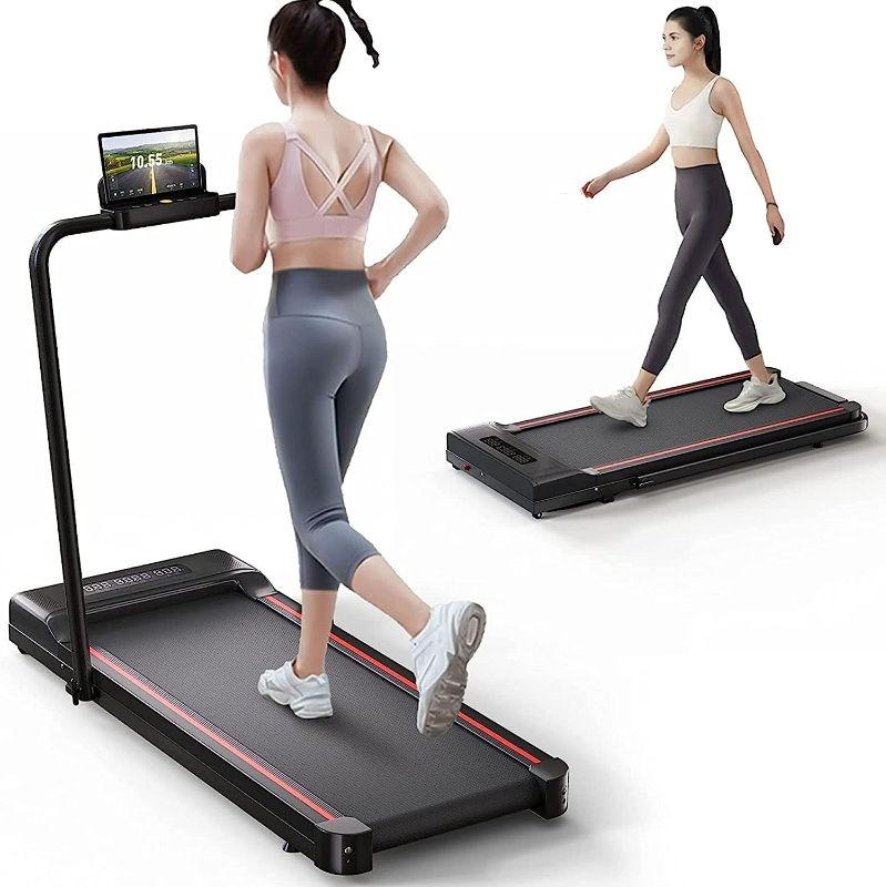Photo 1 of Treadmill-Walking Pad-Under Desk Treadmill-2 in 1 Folding Treadmill-Treadmills for Home-Black Red
