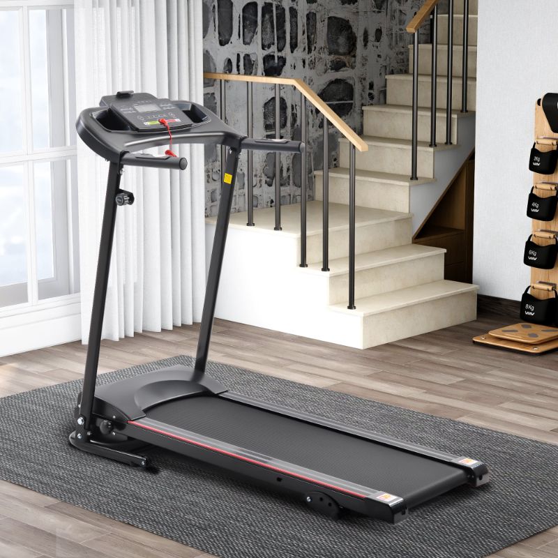Photo 1 of KRD-JK1609A Folding Electric Treadmill Running Machine for Home Black with 3 Manual inclines
