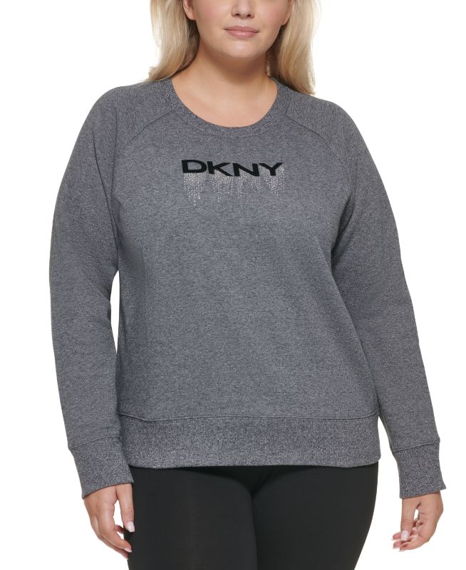 Photo 1 of Dkny Sport Plus Size Embellished Fleece Logo Sweatshirt--- size 2xl
