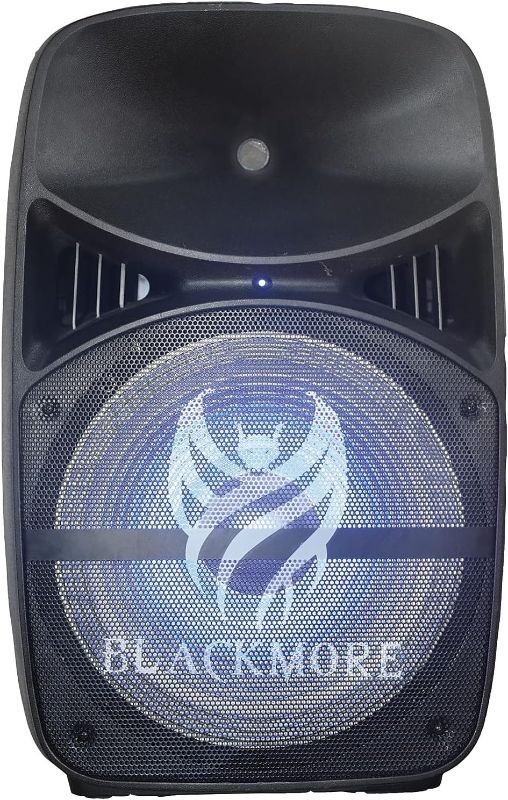 Photo 1 of Blackmore Pro Audio BJP-1516BT Portable Amplified 2-Way Loudspeaker with LEDs,Black
