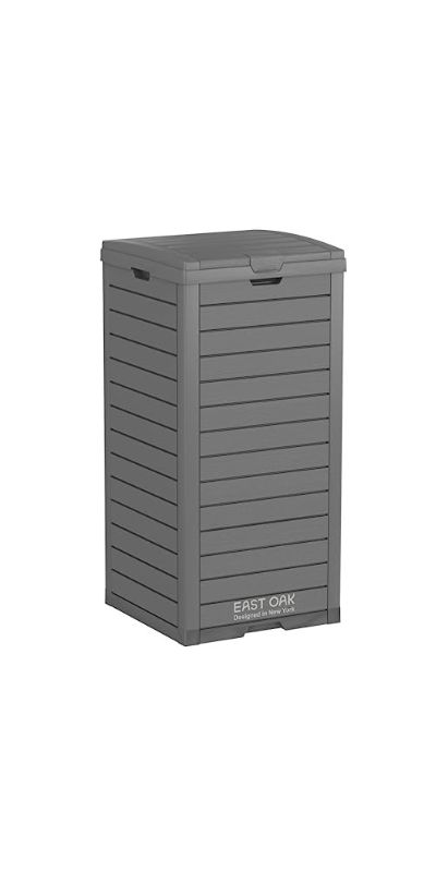 Photo 1 of EAST OAK Deck Box, 31 Gallon Indoor and Outdoor Storage Box for Patio Cushions, Outdoor Toys, Gardening Tools, GreY