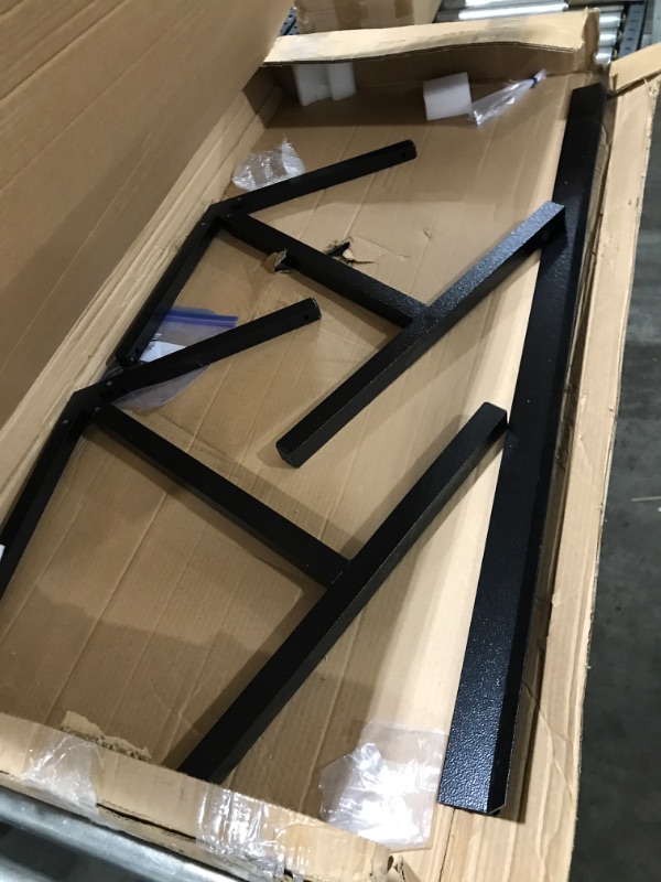 Photo 1 of Carlisle FoodService Products Acrylic Adjustable Double-Sided Sneeze Guard with Aluminum Frame, 48-1/4" Length x 29.12" Depth, Black